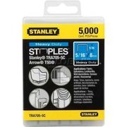 Stanley Heavy Duty Staples, T25, 24 ga, Narrow Crown, 5/16 in Leg L, Steel TRA705-5C